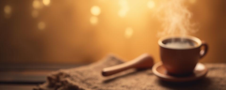 Cúlra teolaí doiciméad príobháideachais le dearadh teibí de fhógra agus cupán caife